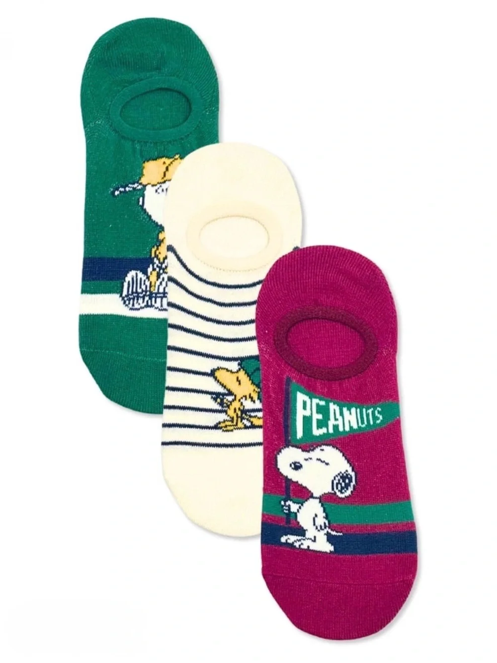 2 Peanuts Women’s Scoop Liner Socks 3-Pack